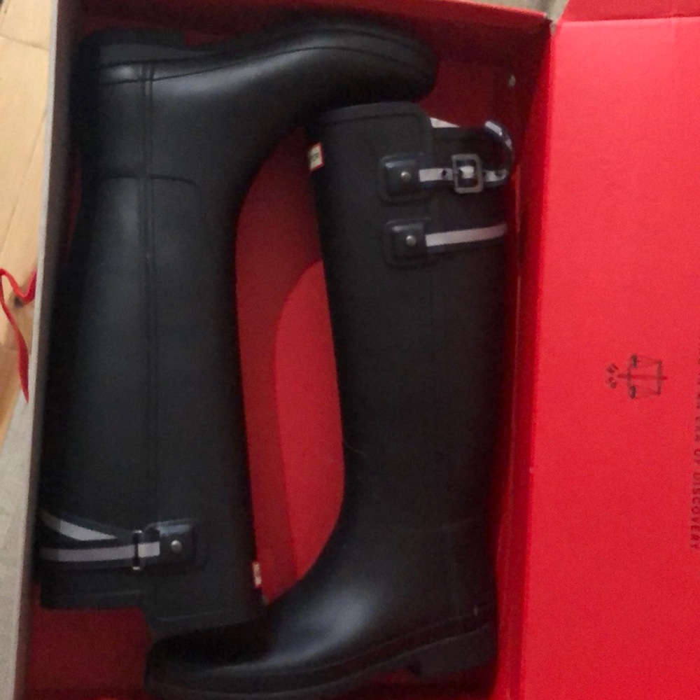 Hunter Rainboots, Black, size 9